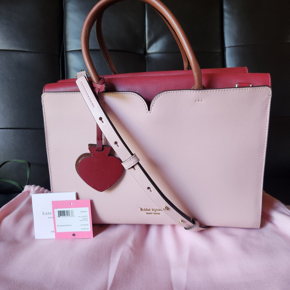 Kate Spade Spencer Pink and Red Satchel